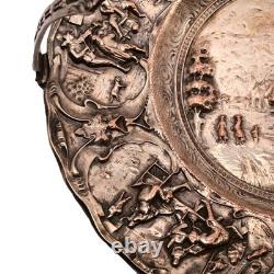 BARBOUR Intl Original Vintage Signed Silverplate Centerpiece Repousse Plate Bowl