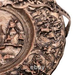 BARBOUR Intl Original Vintage Signed Silverplate Centerpiece Repousse Plate Bowl