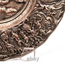 BARBOUR Intl Original Vintage Signed Silverplate Centerpiece Repousse Plate Bowl