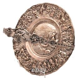 BARBOUR Intl Original Vintage Signed Silverplate Centerpiece Repousse Plate Bowl