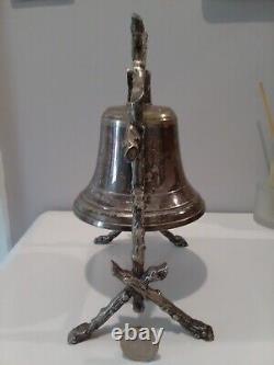 BELL Victorian Edwardian TABLE DINNER BELL Silver Plated VERY LOUD Antique RARE
