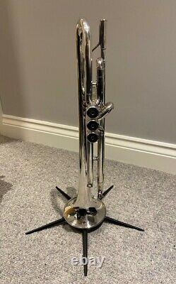 BESSON 600 Silver plated Bb ML Student Trumpet Kit, original case used excellent