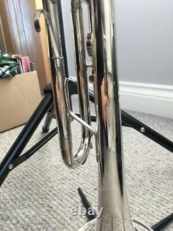 BESSON 600 Silver plated Bb ML Student Trumpet Kit, original case used excellent