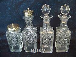 BHA England EPNS Silverplate and Glass CRUET SET