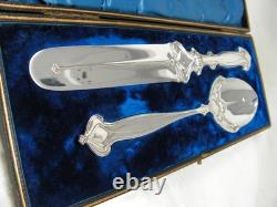 BOXED ART NOUVEAU SILVER PLATED CAKE DESERT SERVERS Rd 378292 Lee & Wigfull