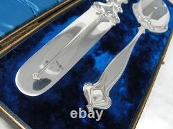 BOXED ART NOUVEAU SILVER PLATED CAKE DESERT SERVERS Rd 378292 Lee & Wigfull