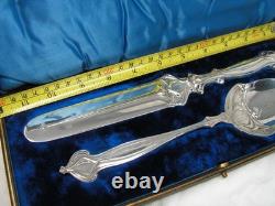BOXED ART NOUVEAU SILVER PLATED CAKE DESERT SERVERS Rd 378292 Lee & Wigfull