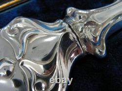 BOXED ART NOUVEAU SILVER PLATED CAKE DESERT SERVERS Rd 378292 Lee & Wigfull