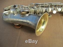 BUESCHER SILVER PLATED CURVED Bb SOPRANO SAXOPHONE LP WithORIGINAL CASE