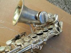 BUESCHER SILVER PLATED CURVED Bb SOPRANO SAXOPHONE LP WithORIGINAL CASE