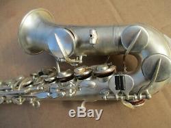 BUESCHER SILVER PLATED CURVED Bb SOPRANO SAXOPHONE LP WithORIGINAL CASE