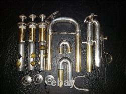 Bach Omega Silver Bb Trumpet-The Original, Not The Modern One! Serviced, Extras