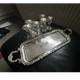 Barker Ellis Silver Plate Tableware Serving Tray & 6 sherry Goblets Set