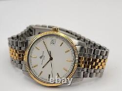 Baume & Mercier Yellow Gold Plated Stainless Steel Men Quartz Watch Original Box