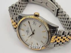 Baume & Mercier Yellow Gold Plated Stainless Steel Men Quartz Watch Original Box