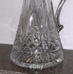 Beautiful 1L SILVER PLATE CUT GLASS CLARET DECANTER HINGED LID STOURBRIDGE BOXED