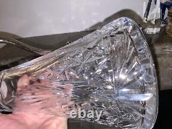 Beautiful 1L SILVER PLATE CUT GLASS CLARET DECANTER HINGED LID STOURBRIDGE BOXED