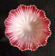 Beautiful Antique Victorian Glass Tazza Dish On Epns Silver Base