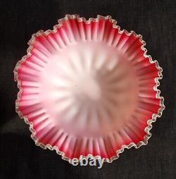 Beautiful Antique Victorian Glass Tazza Dish On Epns Silver Base