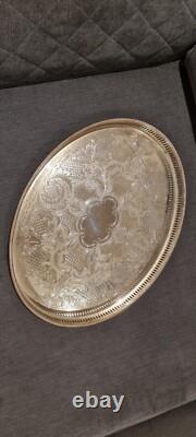 Beautiful Arthur Price silver plated Ova Gallery Tray (15.25)