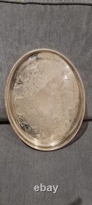 Beautiful Arthur Price silver plated Ova Gallery Tray (15.25)