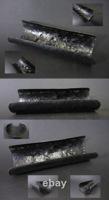 Beautiful Japanese Meiji/Taisho (early 20thC) Iron & Silver Tea Scoop