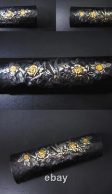 Beautiful Japanese Meiji/Taisho (early 20thC) Iron & Silver Tea Scoop