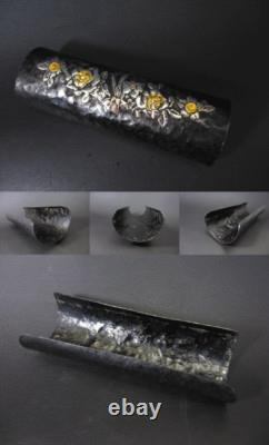 Beautiful Japanese Meiji/Taisho (early 20thC) Iron & Silver Tea Scoop