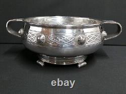 Beautiful Silver Plated Celtic Design Quaich Fruit Bowl by William R Shirtcliffe