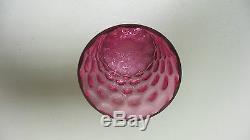 Beautiful Victorian Cranberry Glass Pickle Castor, Hartford Silver Plate Stand