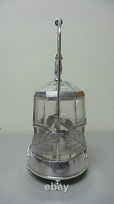 Beautiful Victorian Glass Pickle Castor Rogers, Smith & Co. Silver Plate Stand