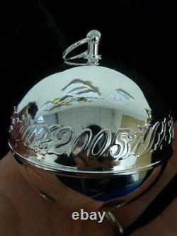Beautiful Wallace Silver Plate Sleigh Bell-2005 Holly Leaf & Berries With Org Box