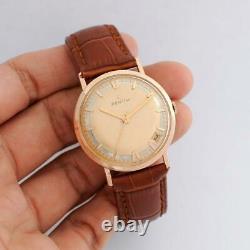 Beautiful Zenith Gold Plated Factory Original Dial Manual Wind Vintage Watch