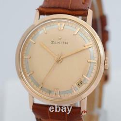 Beautiful Zenith Gold Plated Factory Original Dial Manual Wind Vintage Watch