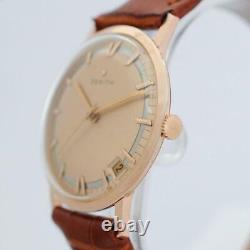 Beautiful Zenith Gold Plated Factory Original Dial Manual Wind Vintage Watch