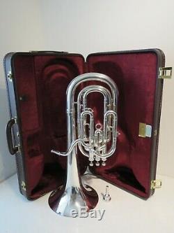 Besson Sovereign BE955 Baritone Horn in Silver Plate with Original Case