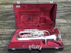 Besson Sovereign BE967-2 Bb Euphonium-Fantastic Original Silver Plated Finish