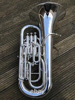 Besson Sovereign BE967-2 Bb Euphonium-Fantastic Original Silver Plated Finish