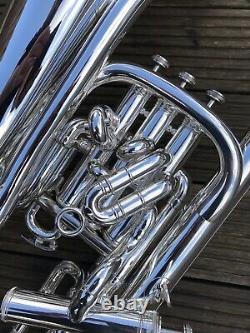 Besson Sovereign BE967-2 Bb Euphonium-Fantastic Original Silver Plated Finish