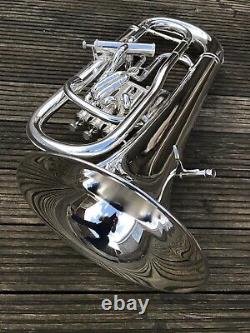 Besson Sovereign BE967-2 Bb Euphonium-Fantastic Original Silver Plated Finish