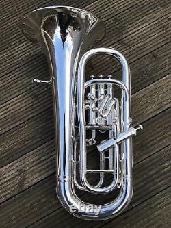 Besson Sovereign BE967-2 Bb Euphonium-Fantastic Original Silver Plated Finish