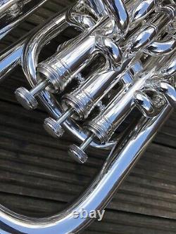 Besson Sovereign BE967-2 Bb Euphonium-Fantastic Original Silver Plated Finish