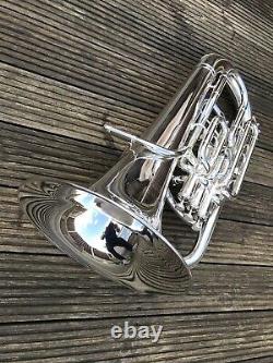 Besson Sovereign BE967-2 Bb Euphonium-Fantastic Original Silver Plated Finish