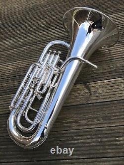 Besson Sovereign BE967-2 Bb Euphonium-Fantastic Original Silver Plated Finish