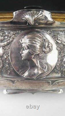 Big 17 Antique Wmf Empire Centerpiece Jardiniere Silver Plate German