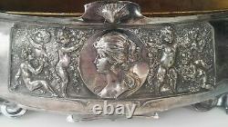 Big 17 Antique Wmf Empire Centerpiece Jardiniere Silver Plate German