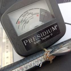 Boho Artistic Gold Plated Sterling Ring Raw Diamond VTG Artisan Statement Gift