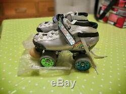 Bont custom silver skates pilot falcon plates UK 4 roller derby quads