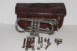 Boosey & Co London Silver Eb Solbron Soprano Cornet, Original Case and Mouthpiece