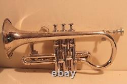 Boosey & Co London Silver Eb Solbron Soprano Cornet Original Case and Mouthpiece